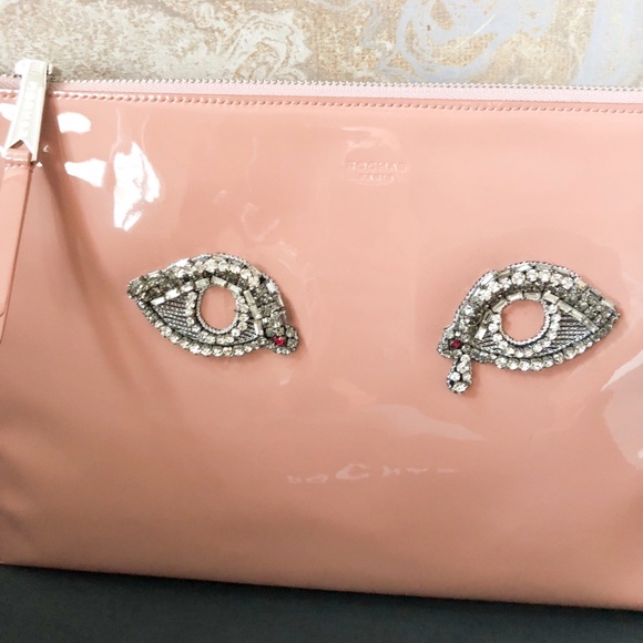 Rochas Crystal Eyes Patent Leather Clutch Pouch - Picture 4 of 8